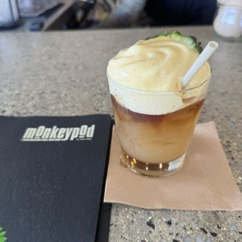 Monkeypod Kitchen - Mai Tai with honey-lilikoi foam. - Tacos Near Me - Honolulu, Hawaii Monkeypod Kitchen - Mai Tai with honey-lilikoi foam. - Tacos Near Me - Honolulu, Hawaii