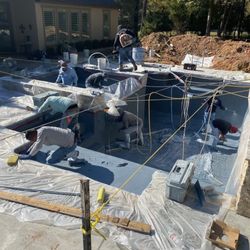 Modern Method installing Pebnle Tec color is Blue Surf