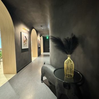 Flourish - cool hallway between private rooms and cafe - Shared Office Spaces Near Me - San Ramon, California