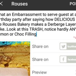 Rouses - Incase Review is Removed by Rouses Management, View pics
