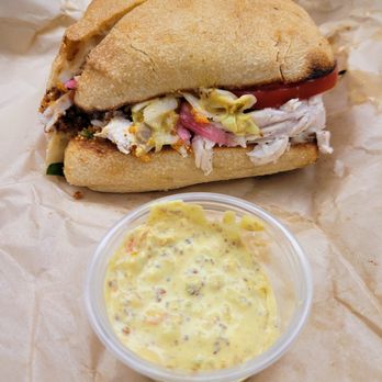 Mendocino Farms - Not-So-Fried Chicken Sandwich w/ Mustard Remoulade - Salad Near Me - Bellevue, Washington