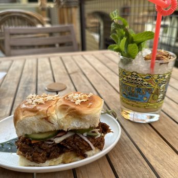 Hugman's Oasis - Mai tai and pulled pork sliders - Tiki Bars Near Me - San Antonio, Texas Hugman's Oasis - Mai tai and pulled pork sliders - Tiki Bars Near Me - San Antonio, Texas