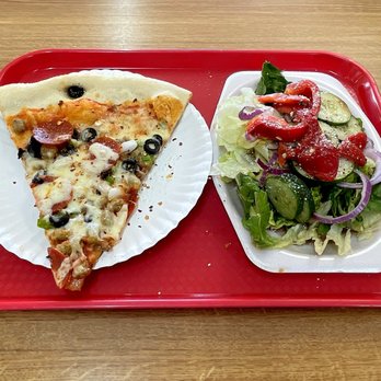 Leone Original Pizza - Supreme Slice and Three Topping Salad - Pizza Near Me - Overland Park, Kansas Leone Original Pizza - Supreme Slice and Three Topping Salad - Pizza Near Me - Overland Park, Kansas