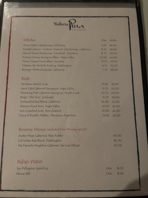 Menu photo 7 Trattoria Pina Tucson, AZ
