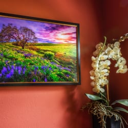 Kb Custom Framing & Gallery - 20x30 framed  metallic canvas print.