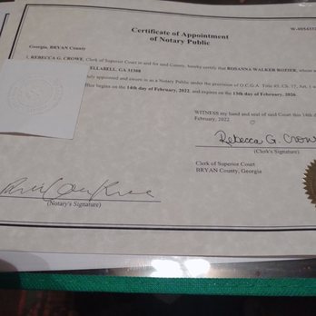 Rosanna Notary's Public - Certificate of Notary Public - Notaries Near Me - Ellabell, Georgia Rosanna Notary's Public - Certificate of Notary Public - Notaries Near Me - Ellabell, Georgia