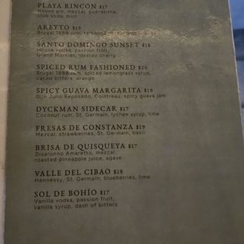 Bonao Restaurant - Drink menu - Spanish Near Me - Brooklyn, New York