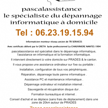 Pascal Assistance - IT Services & Computer Repair Near Me - Prades, 66
