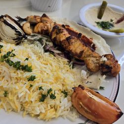 Sahara Mediterranean Grill & Burgers  - Shish taouk, hummus and rice