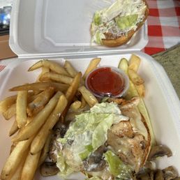 Monterey chicken with fries Monterey chicken with fries