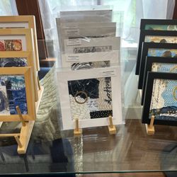 Fredericksburg Art Guild - Some small mixed media pieces by Jean Northington, Featured Artist of the Month at First Friday Art Walk