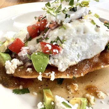 Sunrise Cafe - Huevos rancheros with carnitas-side view - American Near Me - Monterey, California Sunrise Cafe - Huevos rancheros with carnitas-side view - American Near Me - Monterey, California