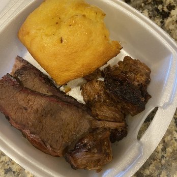 Clark Crew BBQ - Sliced brisket, burnt ends,cornbread. This is how much I had leftover and ate it couple hours later. - Barbeque Near Me - Oklahoma City, Oklahoma Clark Crew BBQ - Sliced brisket, burnt ends,cornbread. This is how much I had leftover and ate it couple hours later. - Barbeque Near Me - Oklahoma City, Oklahoma