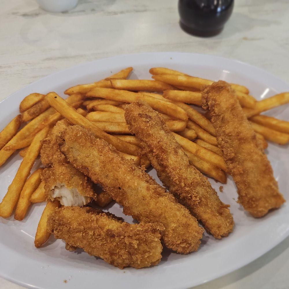 Lincoln Square Pancake House - I ordered fish and chips. One a scale of 1 to 10, I'd give this plate a 3. - New American Near Me - Westfield, Indiana Lincoln Square Pancake House - I ordered fish and chips. One a scale of 1 to 10, I'd give this plate a 3. - New American Near Me - Westfield, Indiana
