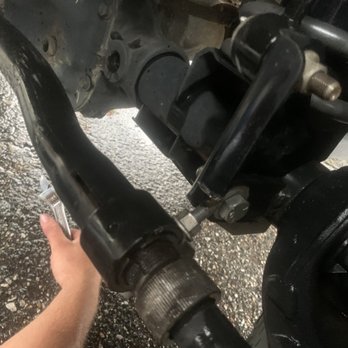 Mavis Tires & Brakes - This is the clamp bolt stuck past the sway bar link bracket. This could have killed me! - Tires Near Me - Lincolnton, North Carolina Mavis Tires & Brakes - This is the clamp bolt stuck past the sway bar link bracket. This could have killed me! - Tires Near Me - Lincolnton, North Carolina