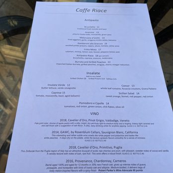 Caffe Riace - Menu - Italian Near Me - Palo Alto, California Caffe Riace - Menu - Italian Near Me - Palo Alto, California
