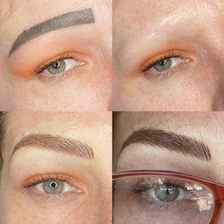 Sarah Hummel Permanent Make Up - Clients makeup before and after microblading