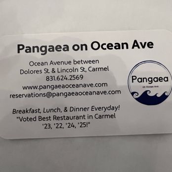 Pangaea on Ocean Ave - Business card - Steakhouses Near Me - Carmel, California Pangaea on Ocean Ave - Business card - Steakhouses Near Me - Carmel, California