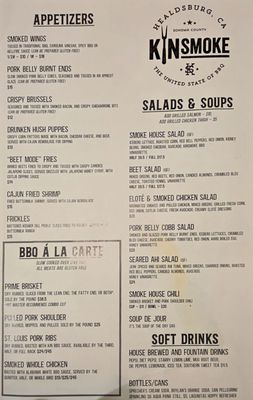 Menu photo 5 KINSmoke Healdsburg, CA