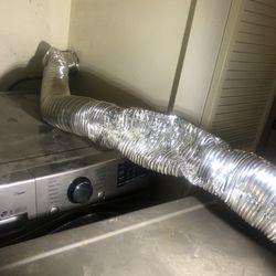 Precision Appliances Installation - Crushed and torn dryer vent. It look find before they installed it. I had to get someone else to fix.