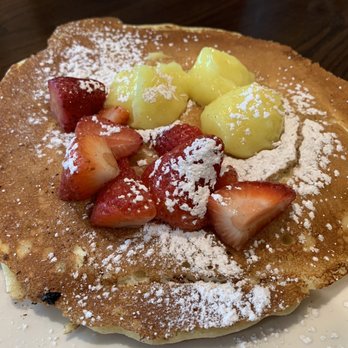 First Watch - Lemon Ricotta Pancakes with lemon curd and fresh fruit - Breakfast & Brunch Near Me - Fort Worth, Texas First Watch - Lemon Ricotta Pancakes with lemon curd and fresh fruit - Breakfast & Brunch Near Me - Fort Worth, Texas