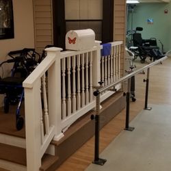 Solivita of Echo Manor - Physical Therapy. I love the simulated stairs and home entry point.