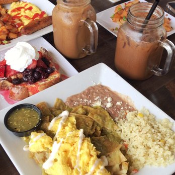 Mex Cocina Cafe - Green chilaquiles with scrambled eggs. - Desserts Near Me - Burbank, California
