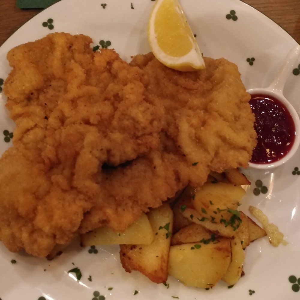 Edelweiss - Schnitzel at Edelweiss in Frankfurt - German Near Me - Frankfurt, HE Edelweiss - Schnitzel at Edelweiss in Frankfurt - German Near Me - Frankfurt, HE