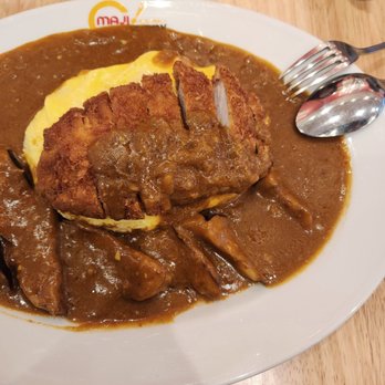 MAJI Curry - Omelette curry with pork cutlet (add eggplant for $2.50) - Japanese Curry Near Me - Irvine, California MAJI Curry - Omelette curry with pork cutlet (add eggplant for $2.50) - Japanese Curry Near Me - Irvine, California
