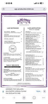 Menu photo 1 El Mitote New York, NY Menu photo 1 El Mitote New York, NY