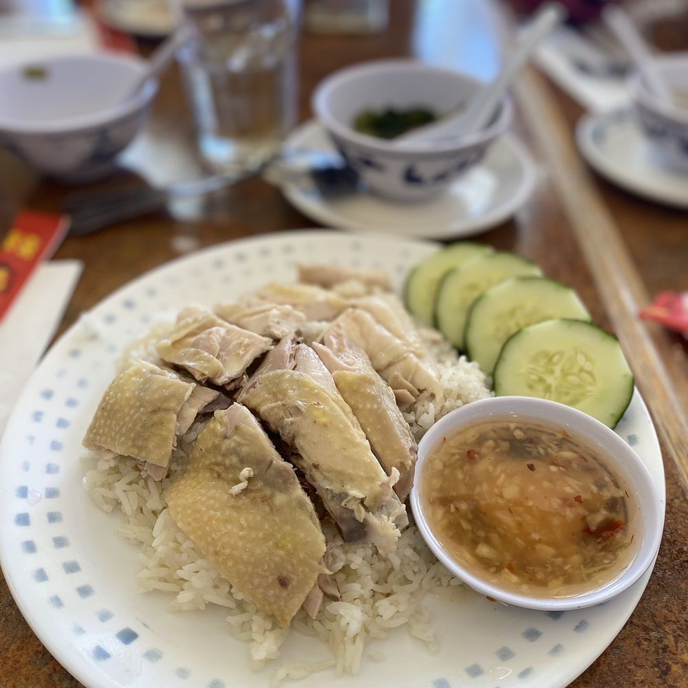 Dong Nguyen - a plate of rice with chicken and cucumbers - Chinese Near Me - Alhambra, California Dong Nguyen - a plate of rice with chicken and cucumbers - Chinese Near Me - Alhambra, California