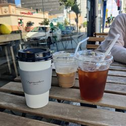 Espressoteric Coffee - Rosella tea, iced macchiato, iced chai