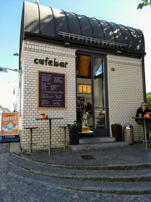 Café in the bridge house by null