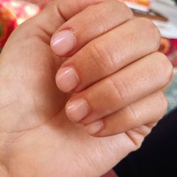 Adams Studio Hair-Nails - Basic manicure w/ sheer polish.