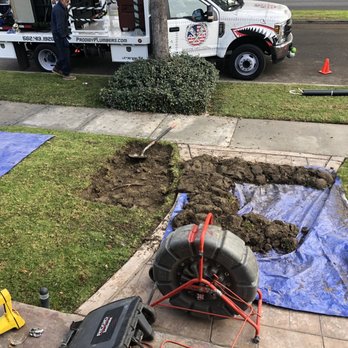 Prodigy Plumbing  - Grass very carefully removed and set aside - Plumbing Near Me - Long Beach, California