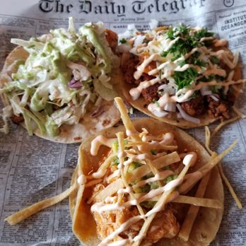 Chicago Taco Authority - Tinga chicken taco, Chorizo con papa and fish taco - Tacos Near Me - Chicago, Illinois