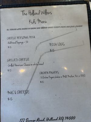 Menu photo 2 Holland Willows Holland, NY Menu photo 2 Holland Willows Holland, NY
