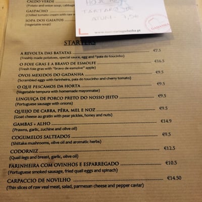 Menu photo 2 Mercearia Do Gadanha Estremoz, 07