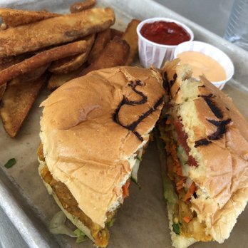 Stones Throw - Curry chick pea burger - New American Near Me - York, Maine Stones Throw - Curry chick pea burger - New American Near Me - York, Maine