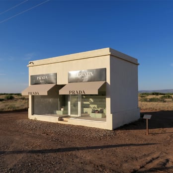 Prada Marfa - Elmgreen & Dragset; Prada Marfa; 2005; Valentine TX - Art Galleries Near Me - Valentine, Texas Prada Marfa - Elmgreen & Dragset; Prada Marfa; 2005; Valentine TX - Art Galleries Near Me - Valentine, Texas