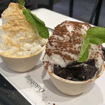 Oakobing - Single Injeolmi Shaved Ice and Single Oreo Tiramisu Shaved Ice - Ice Cream & Frozen Yogurt Near Me - Pasadena, California