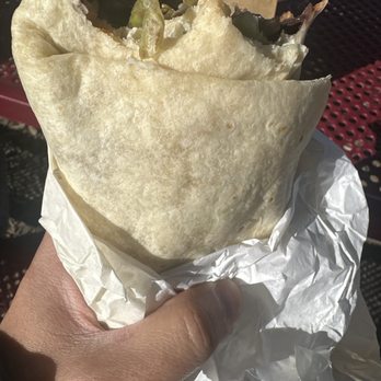 Harris BBQ - Black bean & rice burrito - $7.95 - Nov 2024 - Barbeque Near Me - Coalinga, California