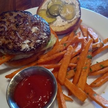 Paul Martin's American Grill - Well done burger, sweet potato fries which were excellent and hot. - New American Near Me - El Segundo, California Paul Martin's American Grill - Well done burger, sweet potato fries which were excellent and hot. - New American Near Me - El Segundo, California