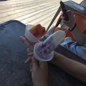 Frios Gourmet Pops - Blueberry cheesecake (the bomb) and strawberry mango popsicle - Ice Cream & Frozen Yogurt Near Me - Chattanooga, Tennessee Frios Gourmet Pops - Blueberry cheesecake (the bomb) and strawberry mango popsicle - Ice Cream & Frozen Yogurt Near Me - Chattanooga, Tennessee