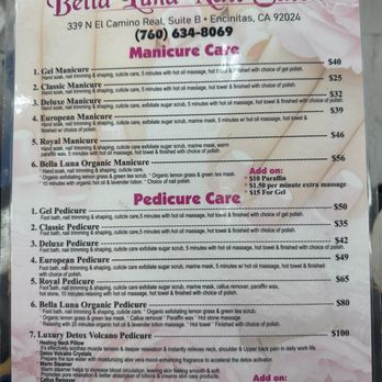 Bella Luna Nail Salon - Prices - Nail Salons Near Me - Encinitas, California Bella Luna Nail Salon - Prices - Nail Salons Near Me - Encinitas, California