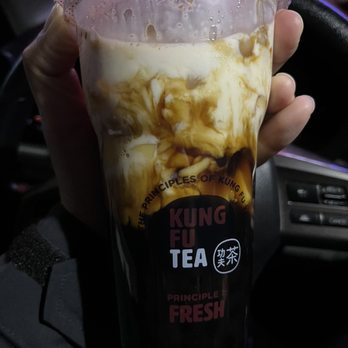 Kung Fu Tea - Cocoa Cream/Original Wow with bubbles and pudding - Bubble Tea Near Me - Glenview, Illinois Kung Fu Tea - Cocoa Cream/Original Wow with bubbles and pudding - Bubble Tea Near Me - Glenview, Illinois