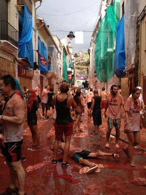 La Tomatina festival by null