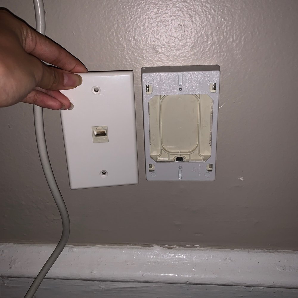 Empty cable outlet that doesn't actually connect to anything Empty cable outlet that doesn't actually connect to anything