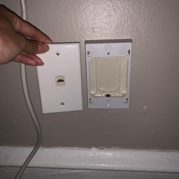 Empty cable outlet that doesn't actually connect to anything Empty cable outlet that doesn't actually connect to anything