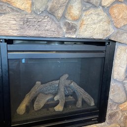 Found a spot by the fire place Found a spot by the fire place